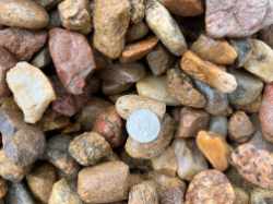 Multi-colored beautiful river rock